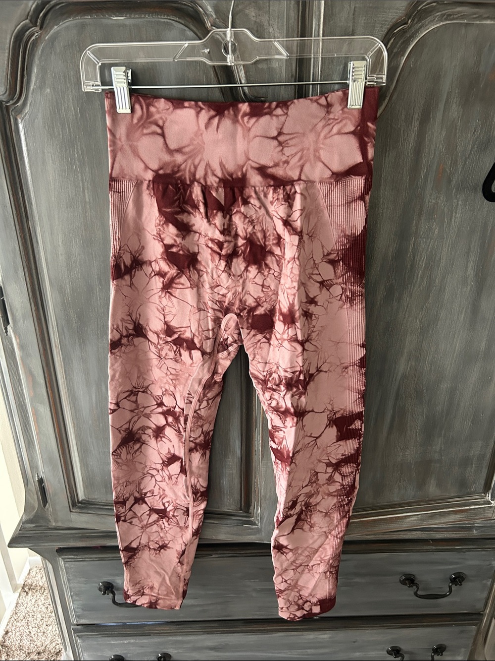 Pink Tie-Dye High-Waist Leggings